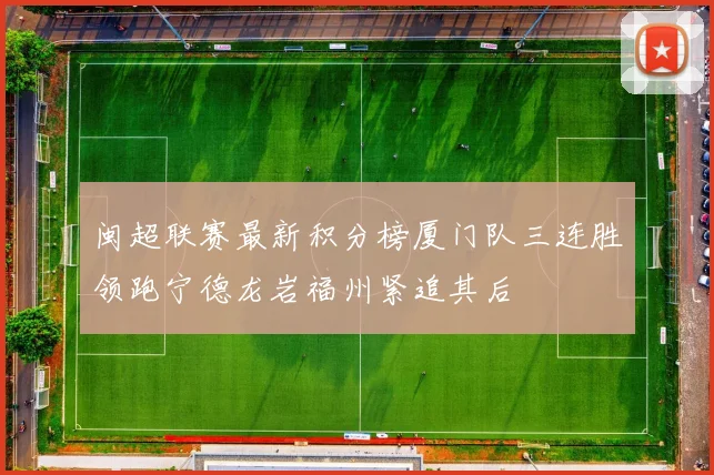 闽超联赛最新积分榜厦门队三连胜领跑宁德龙岩福州紧追其后
